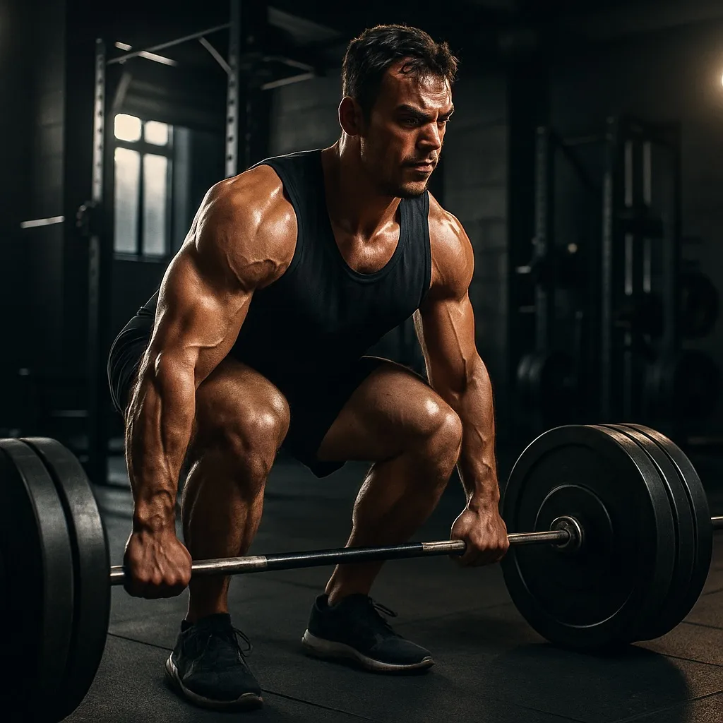 Man lifting weights