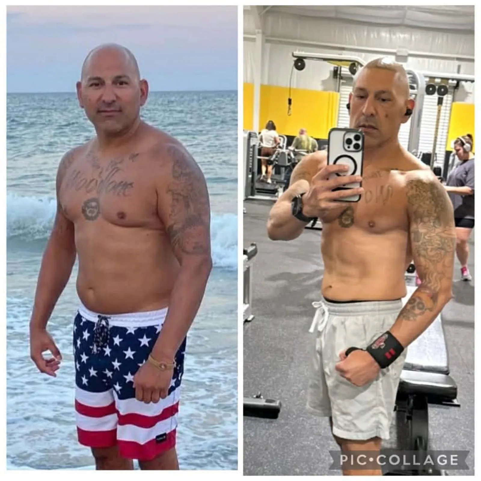 Empire Gym member before and after personal training