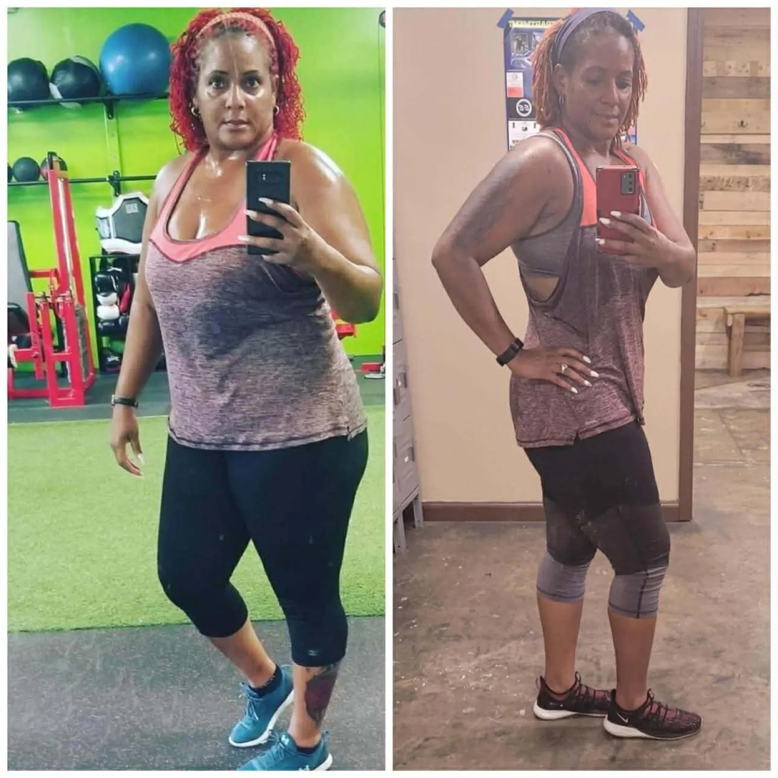 Before-and-after results from an Empire Gym personal training member